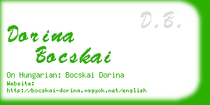 dorina bocskai business card